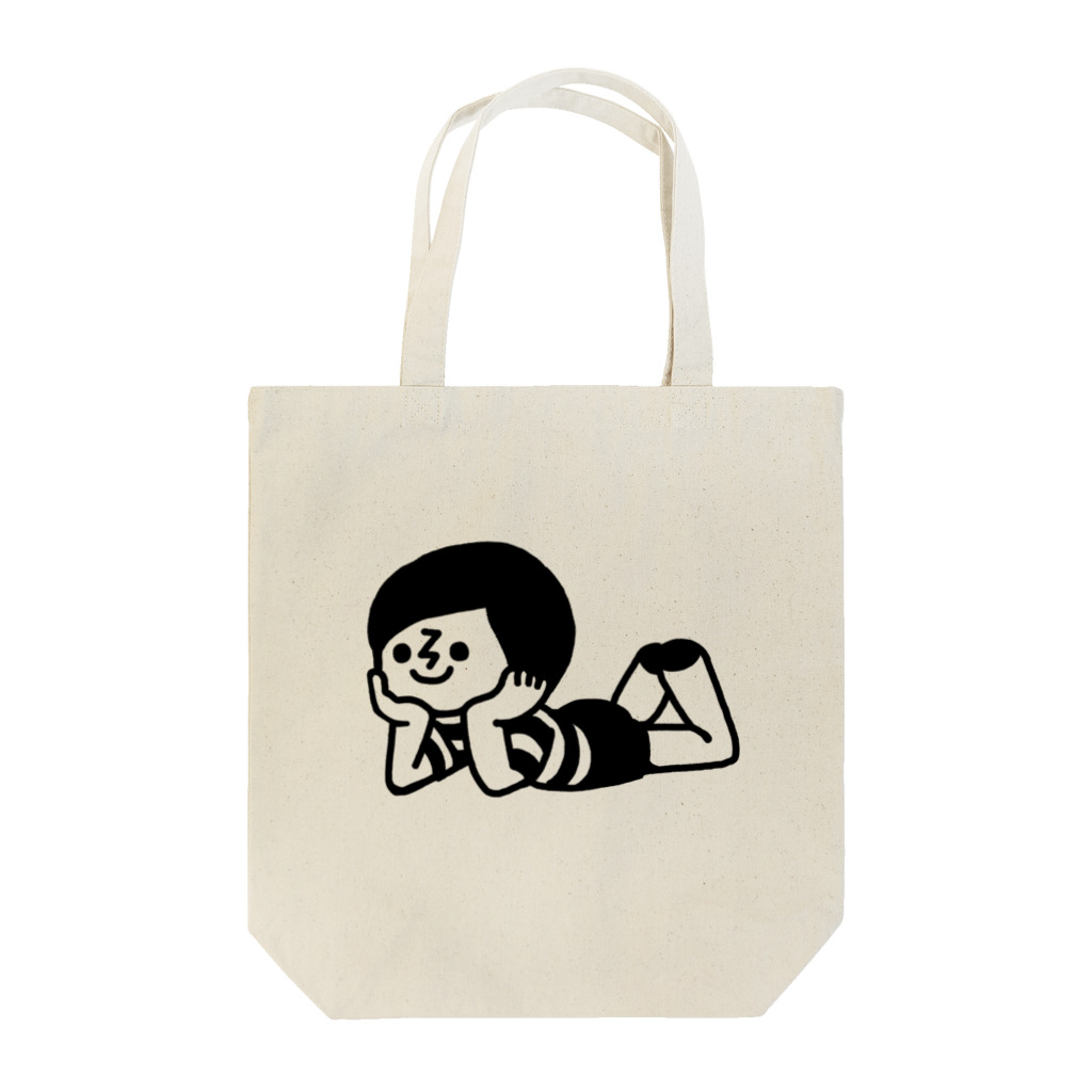 ゴトウミキのボーダー坊や（寝そべり） Tote Bag