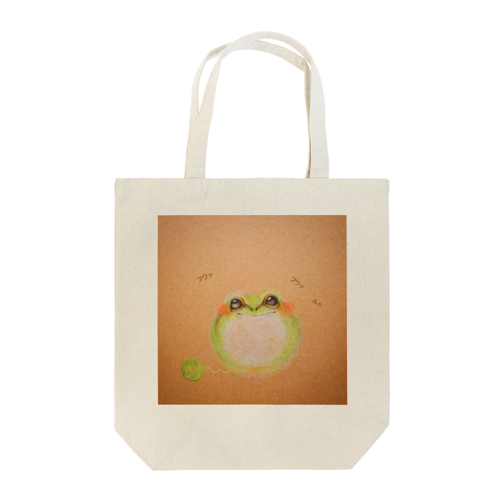 カエルノニワのふわふわカエル🐸の模様替え Tote Bag