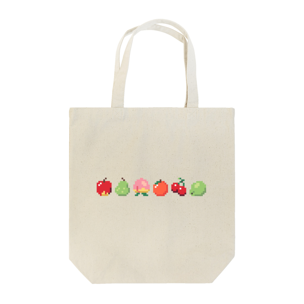 DOT DOT DOT by 宗のりこのドット絵フルーツ ヨコ Tote Bag