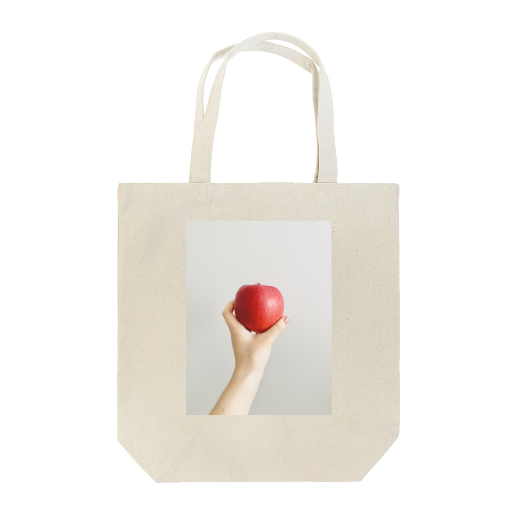 ショップ名募集の赤林檎 トートバッグ