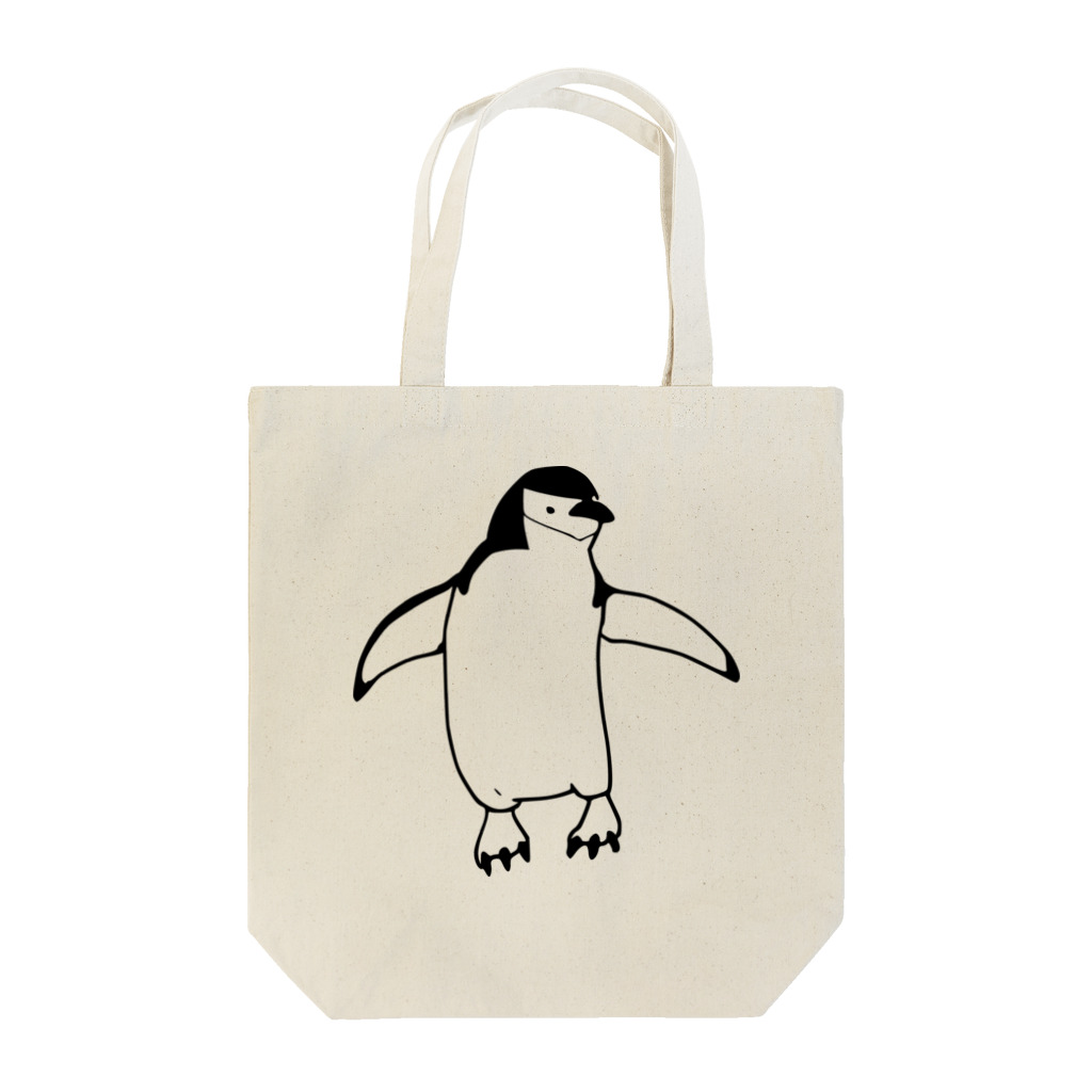 namiparuのシンプルヒゲペンギン（黒線） Tote Bag