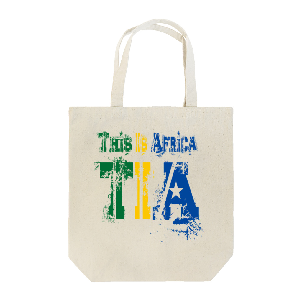 キャプテン☆アフリカのシークレットベース（秘密基地）のTIA (This is Africa) これがアフリカだぁ!! (カラー) Tote Bag