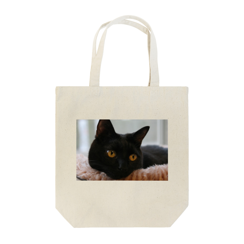 polepole-officeの黒猫ヴィヴィの日向ぼっこ Tote Bag