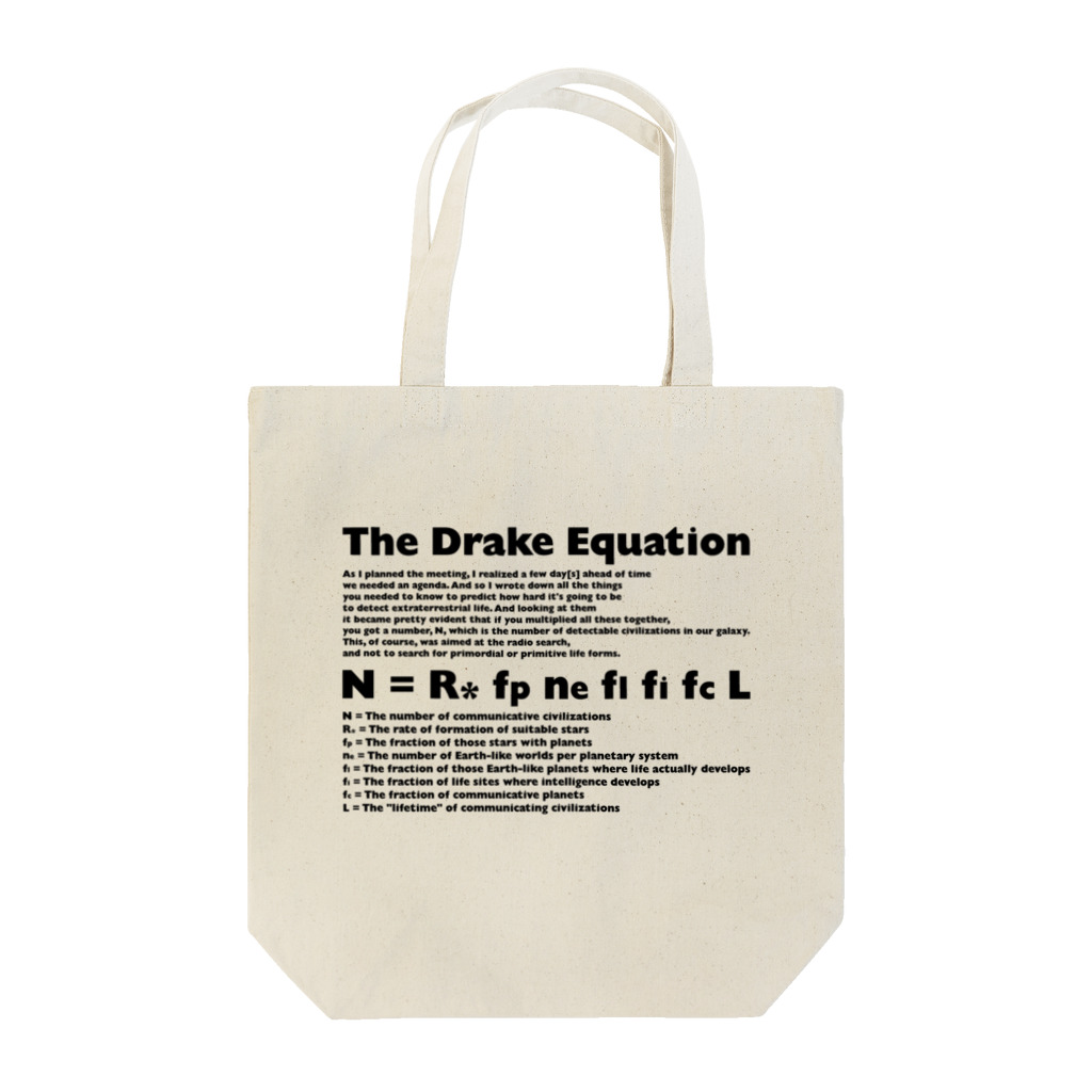 AURA_HYSTERICAのDrake_Equation トートバッグ