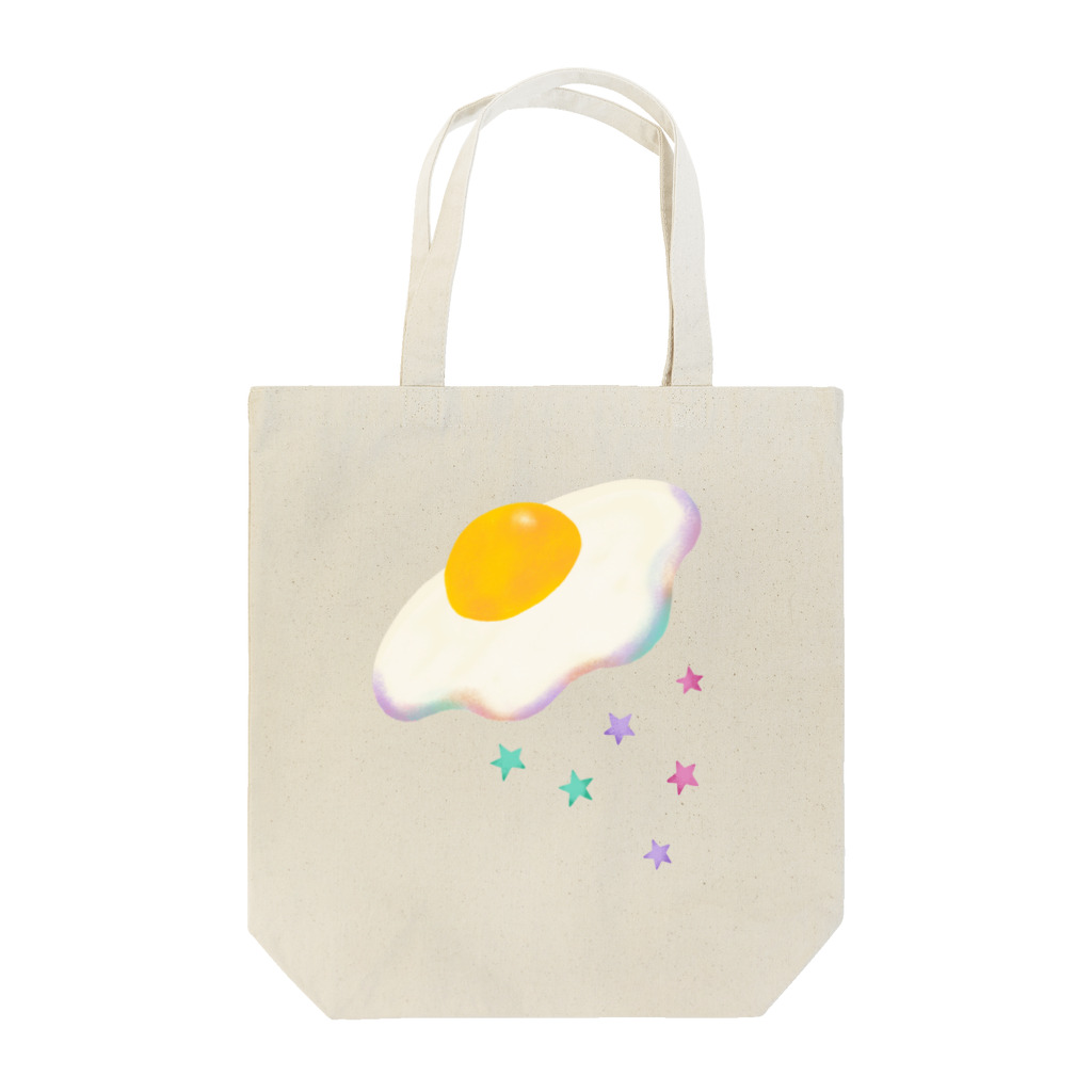 necocoaの空飛ぶめだまやき - Flying Fried Egg Tote Bag