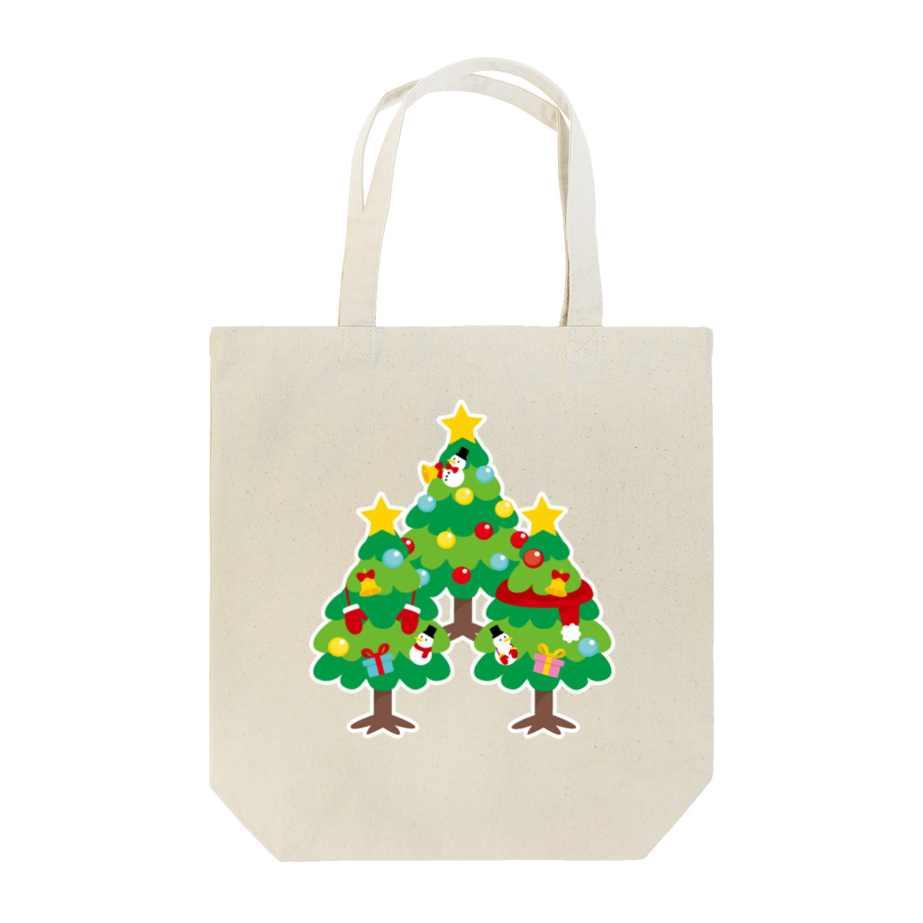 イラスト MONYAAT の森さんのクリスマスA クリスマスツリー トートバッグ