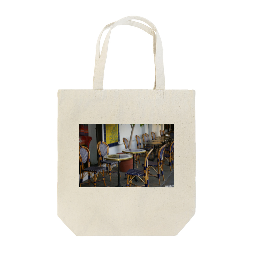 M.MORIのLos Angeles Labrea Cafe Tote Bag