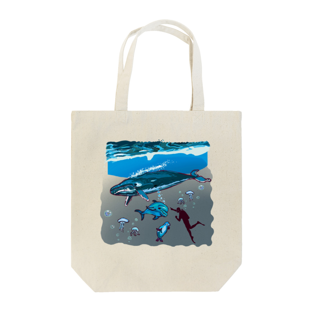 油絵描きの小物売り場のスカンジナビアの海のお散歩 トートバッグ