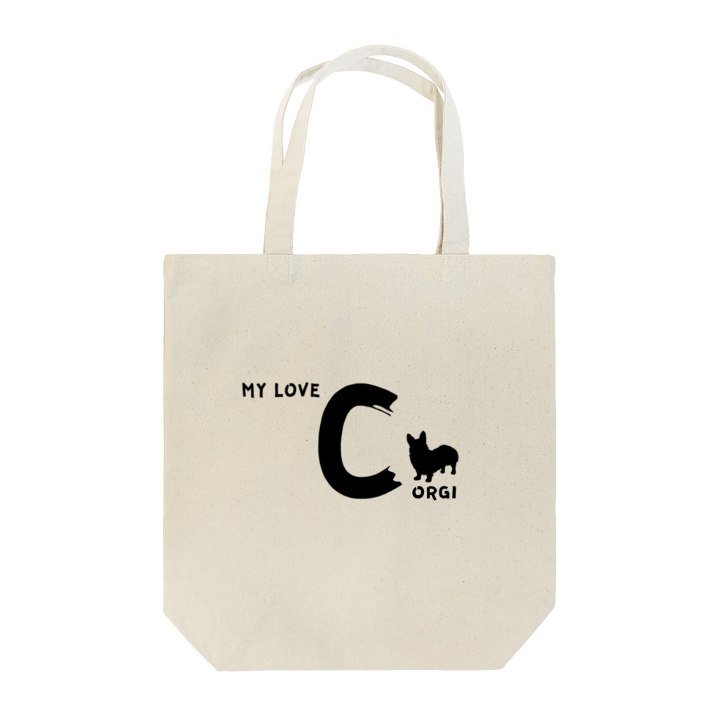 onehappinessのMY LOVE CORGI（コーギー） Tote Bag