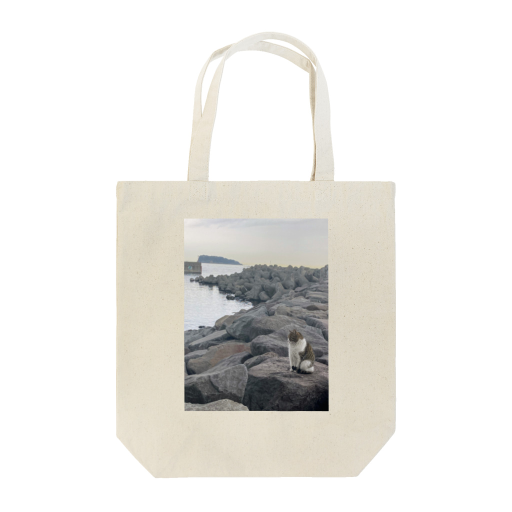 富士山の猫と海と猿島 Tote Bag