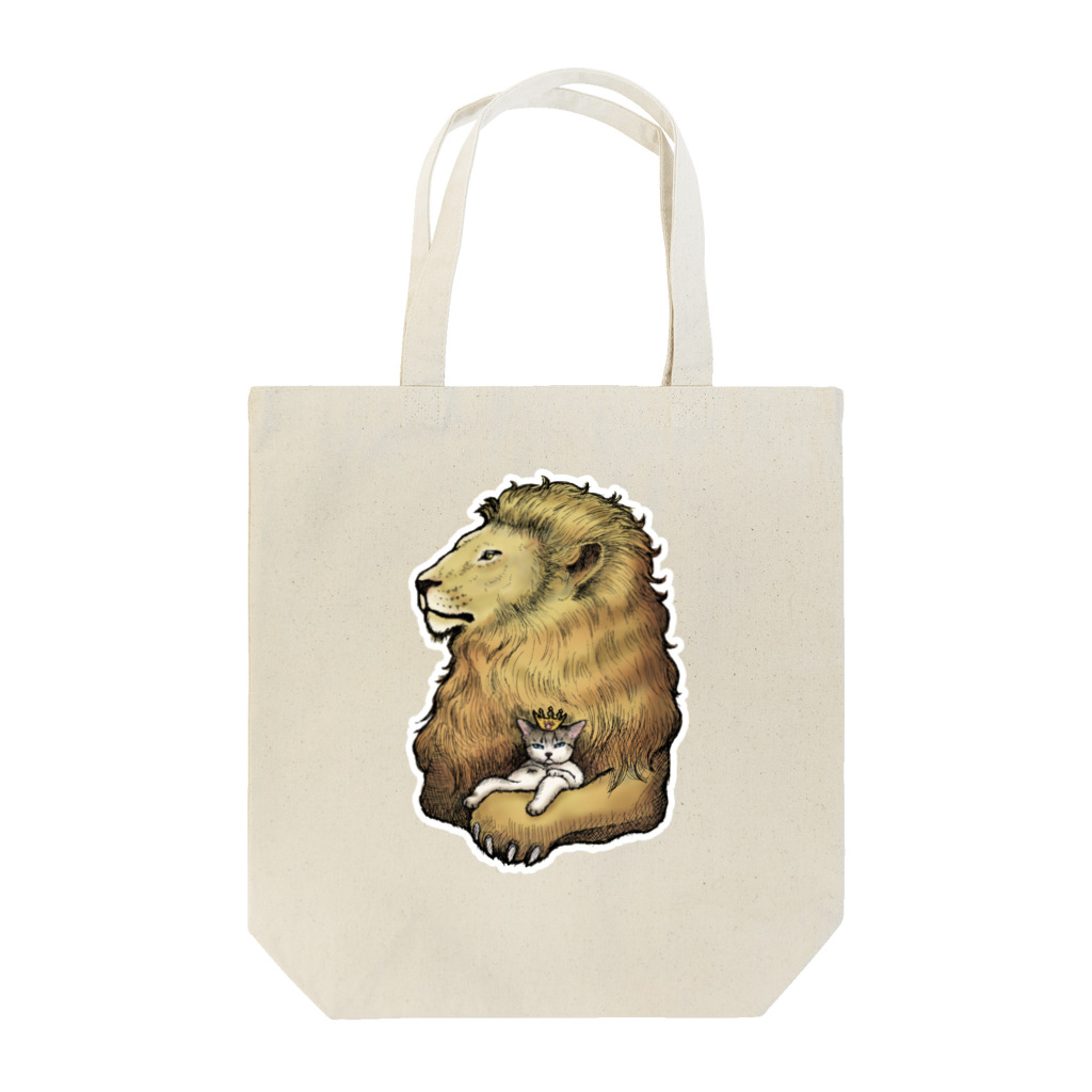 もけけ工房 SUZURI店のカブと獅子(カラー) Tote Bag