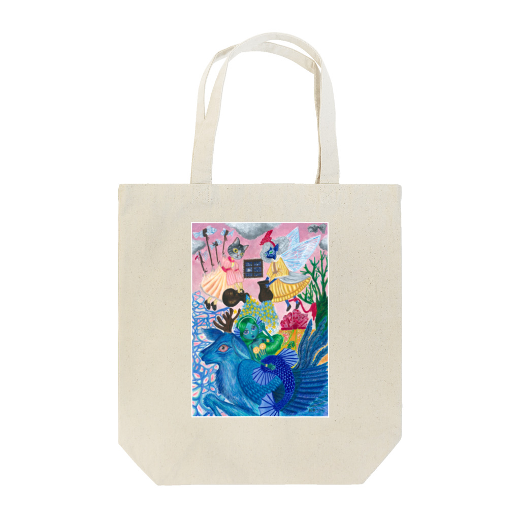 相良つつじの幻獣ペリュントと妖精 Tote Bag