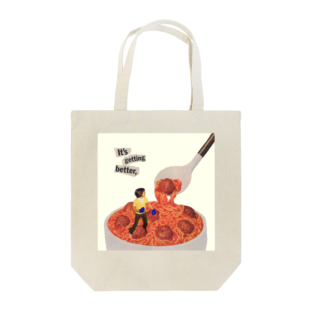 nappingのミートボールパスタ Tote Bag