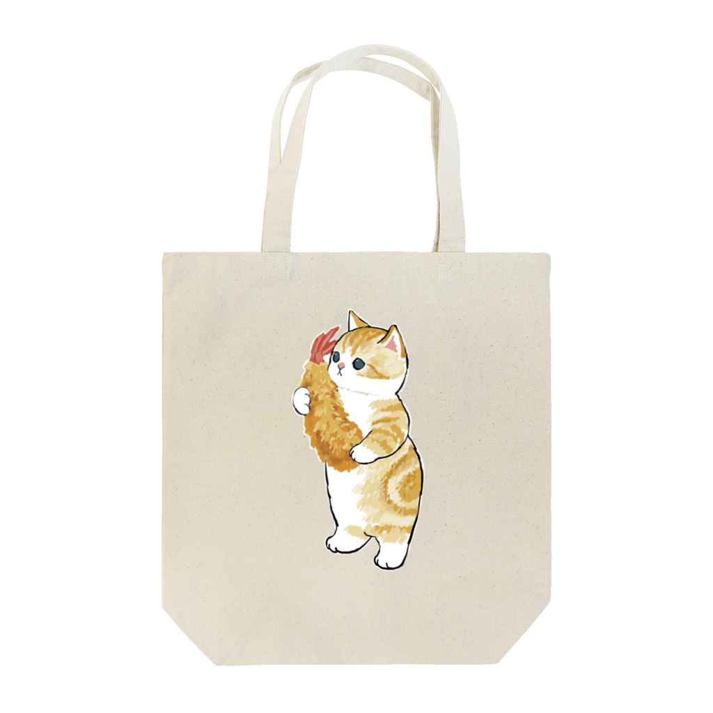 mofusandのえびふらいに恋するにゃん Tote Bag