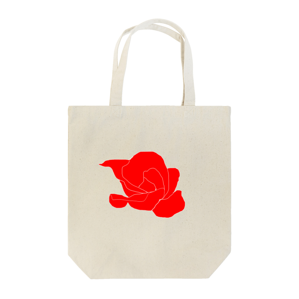 ミラくまの赤いバラのイラスト Tote Bag