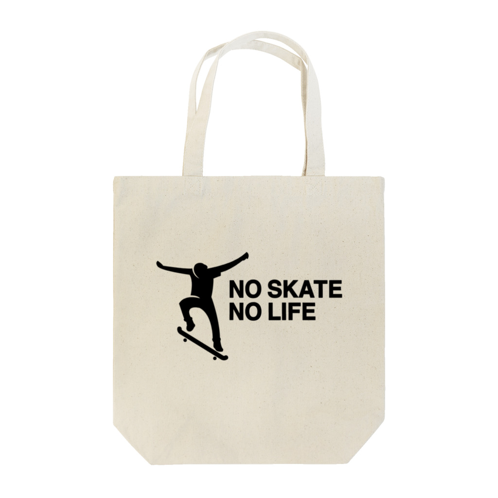 DRIPPEDのNO SKATE NO LIFE 黒ロゴ トートバッグ