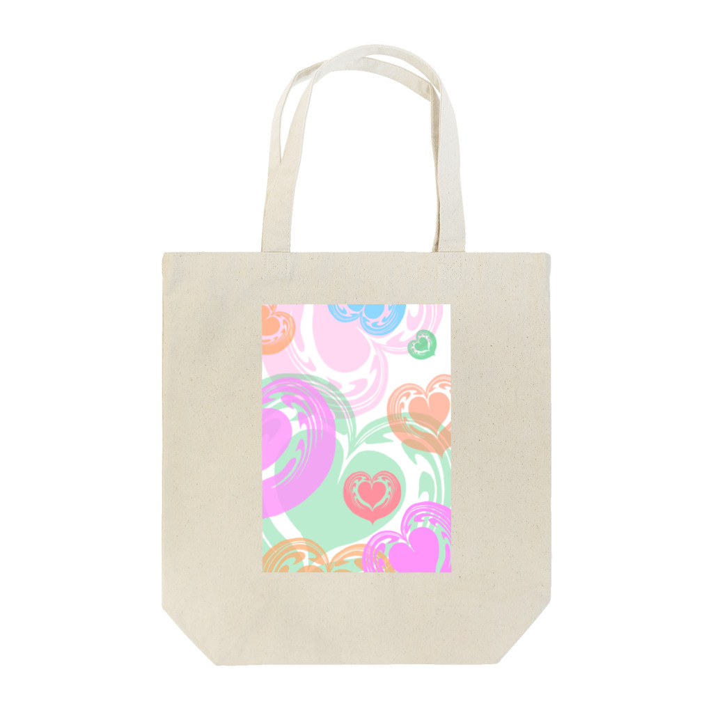 Prism coffee beanの【ラテアート】カラフルハート Tote Bag