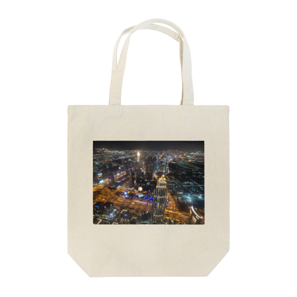 すすりーぬしょっぷのドバイの夜景(ブルジュ・ハリファからの夜景) Tote Bag