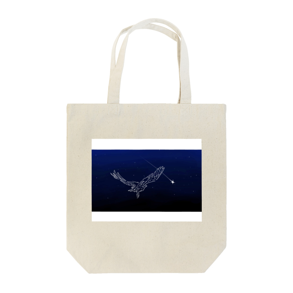 構造式の夜空を飛ぶ鳥 Tote Bag