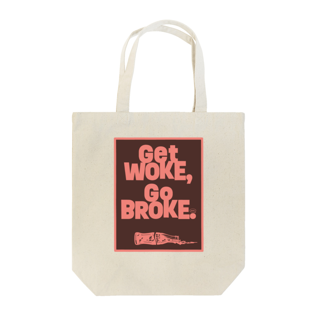 Blah アンテナショップのアンチWOKEショッピングトート：ピンク＆ブラウン Tote Bag