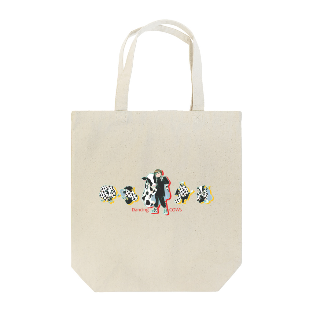 Pretty! showcase@SUZURI/まつもとめいこのDancing COWs Tote Bag