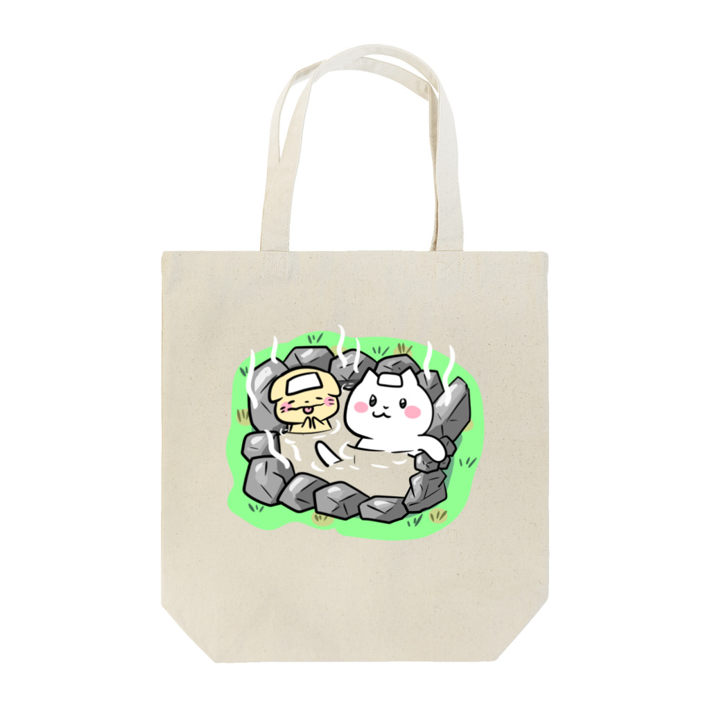 ももにゅのグラスに飲み物を注ぐと Tote Bag