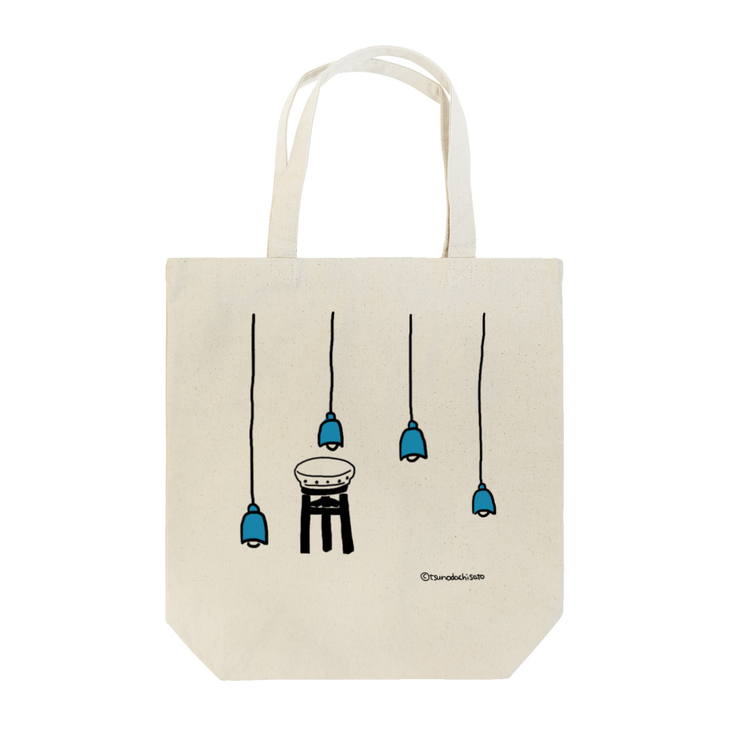 イラストレーター/津野田千里のいすにすわりたい あお Tote Bag