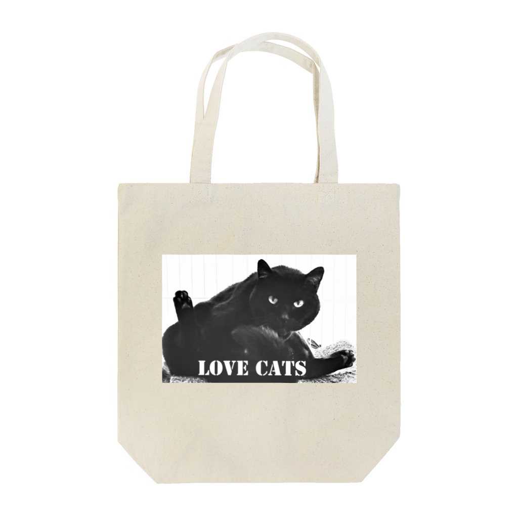 Shop Love CatsのLOVE CATS Cpain トートバッグ
