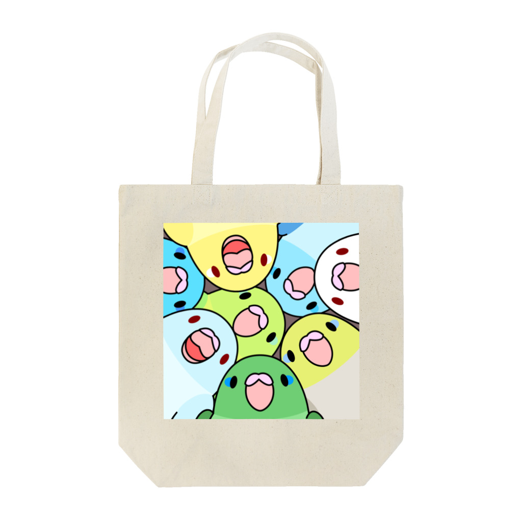 まめるりはことりのみっちりむっちり過密マメルリハさん【まめるりはことり】 Tote Bag