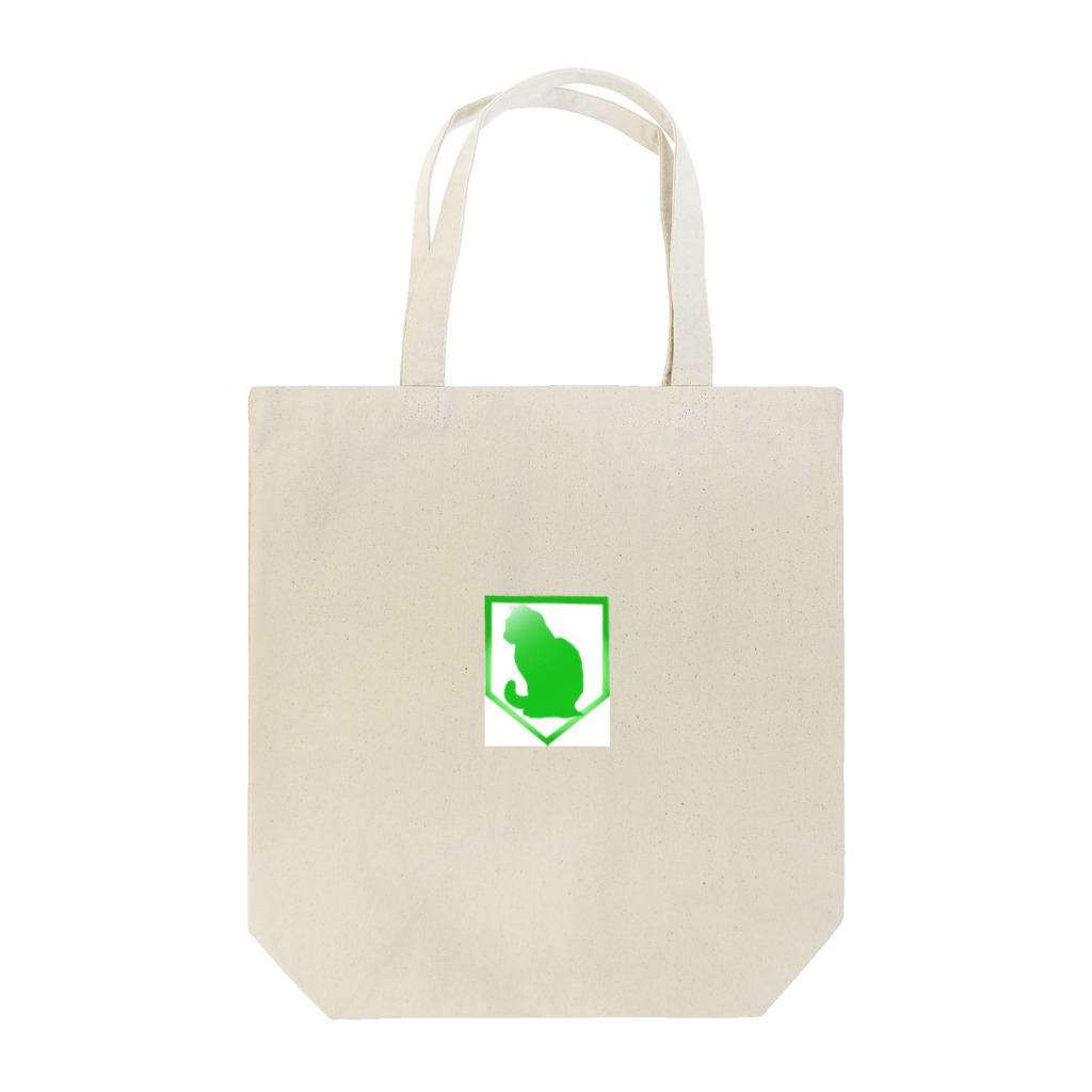 Black Cat WorksのEnlightened Green Cat Tote Bag