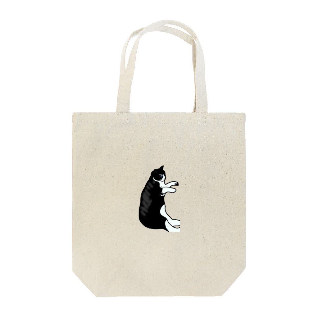 ぽけきゃんの黒と白の猫 Tote Bag