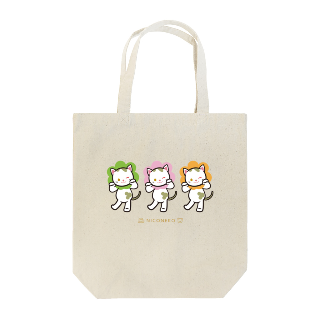 にこねこ【保護猫の保育園】のミッキートートバッグ（お花の妖精・３色） トートバッグ