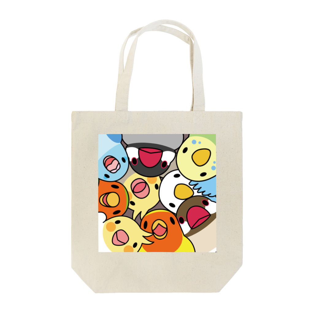 まめるりはことりのみっちりむっちり過密鳥まみれさん【まめるりはことり】 Tote Bag