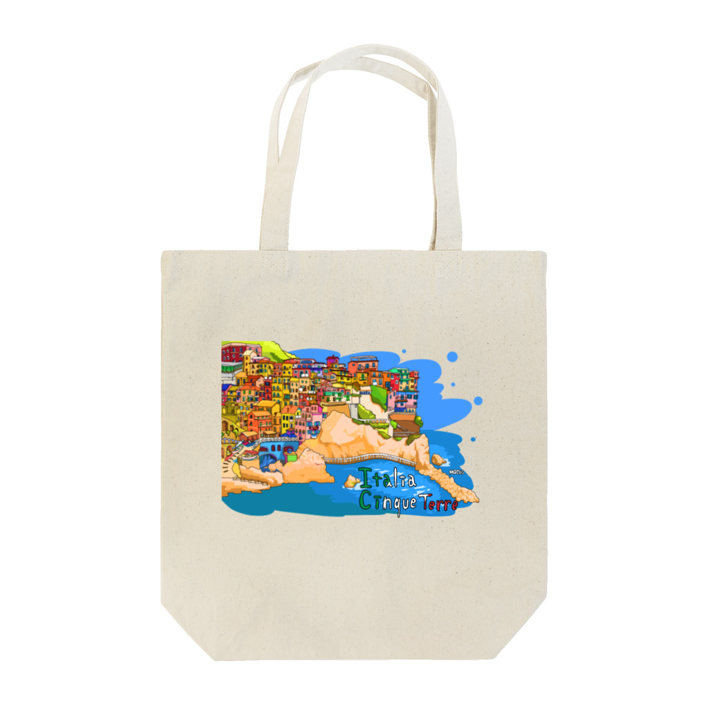 mochi-ゆる絵ショップ‐のイタリアのチンクエ・テッレゆる絵 Tote Bag