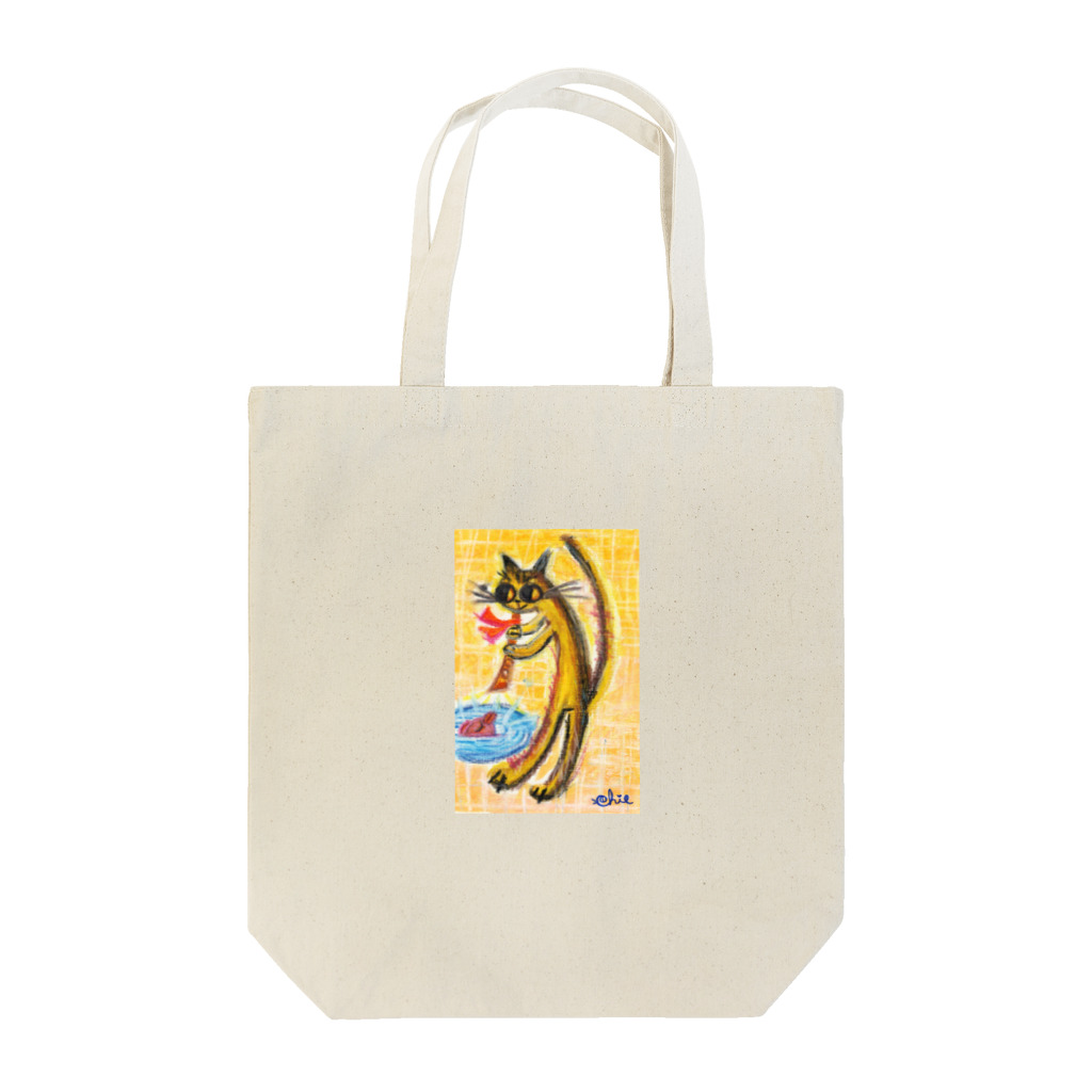 Botan Riceの笛吹く猫シャチョウ Tote Bag