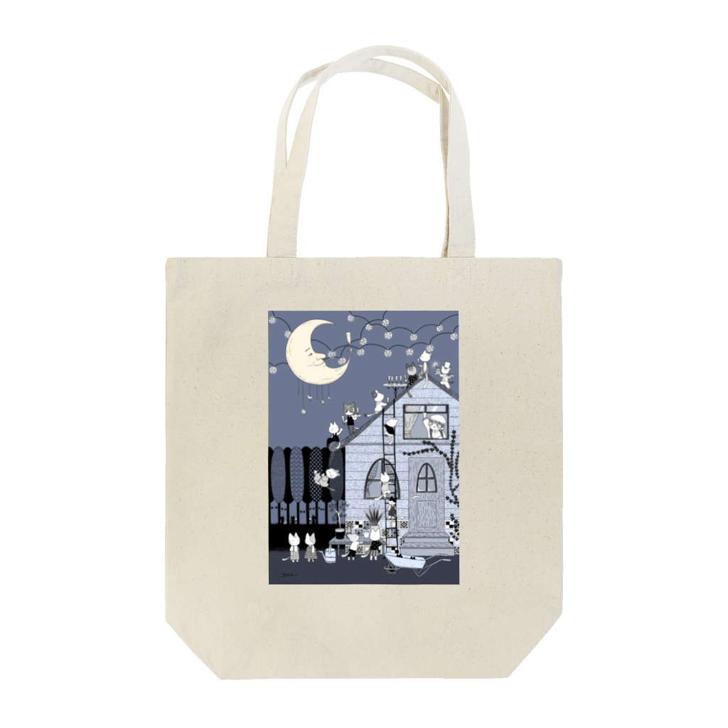 もぐもぐ水玉ワンピースのおじゃましてます Tote Bag