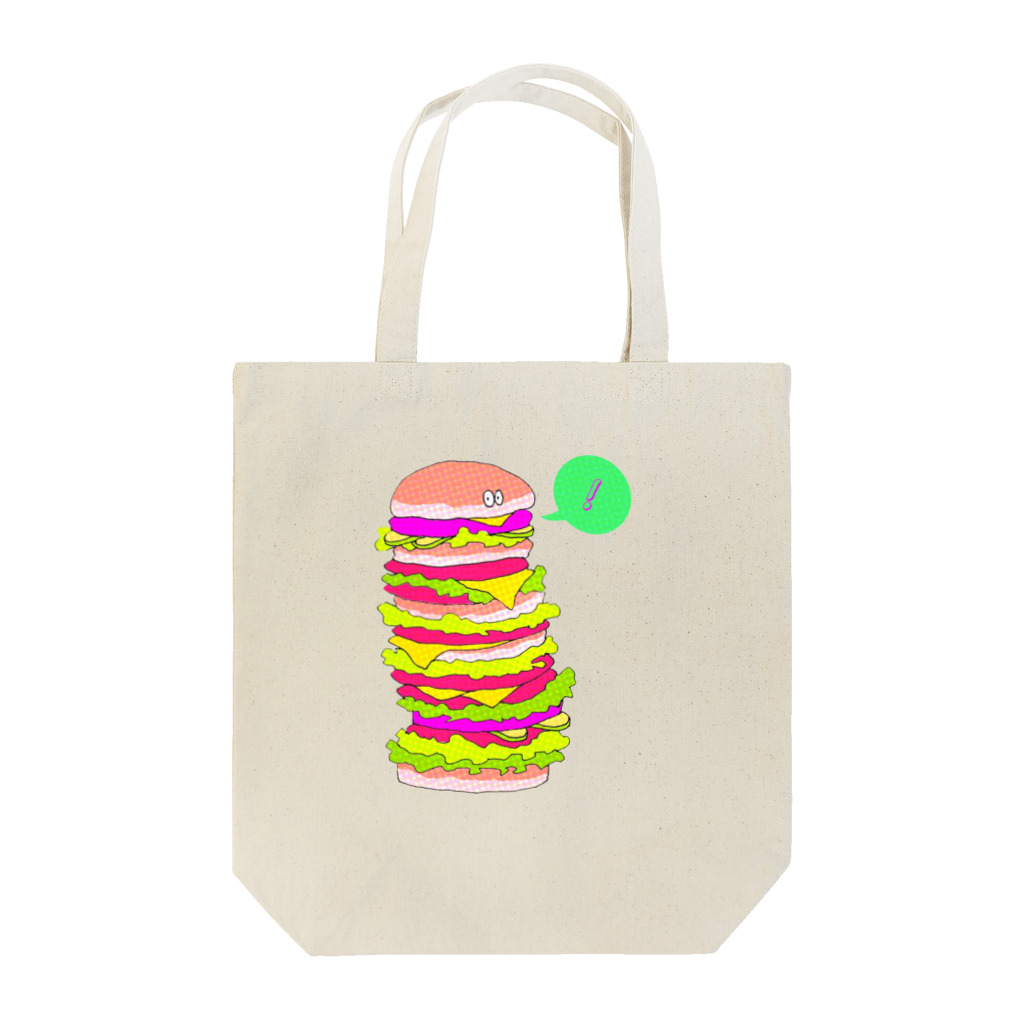 さよならさんかく またきてしかくのモノタベ！/ハンバーガーF Tote Bag