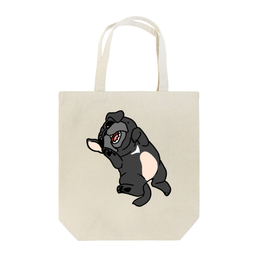 one-naacoのパグ(黒)トートバッグ Tote Bag