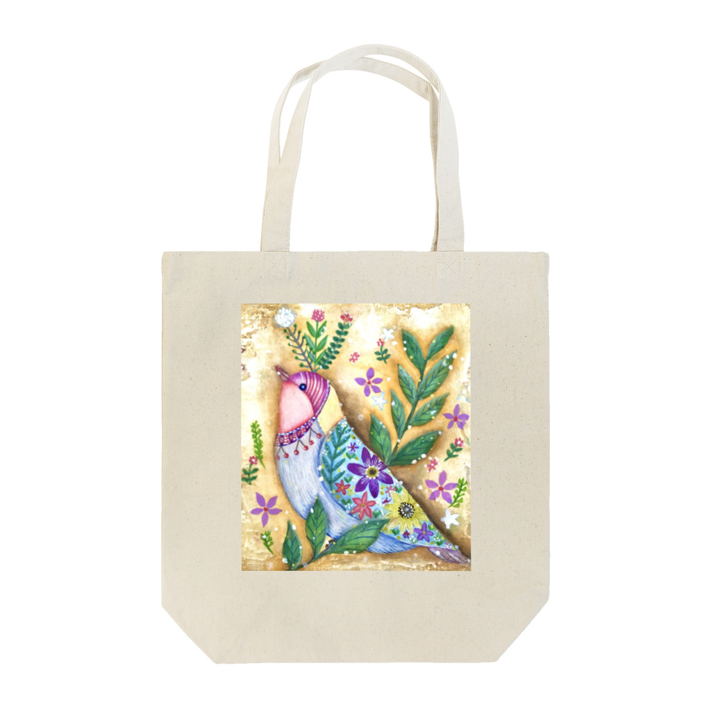 yucoon art worksのフラワーバード Tote Bag