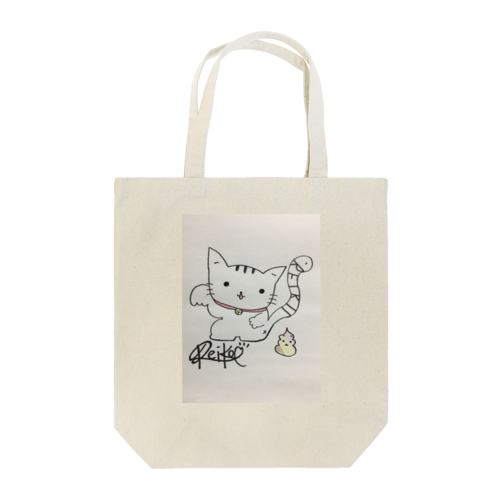 reiko_kimuraの‪×Reik0→1×うんこいこい招きにゃん Tote Bag