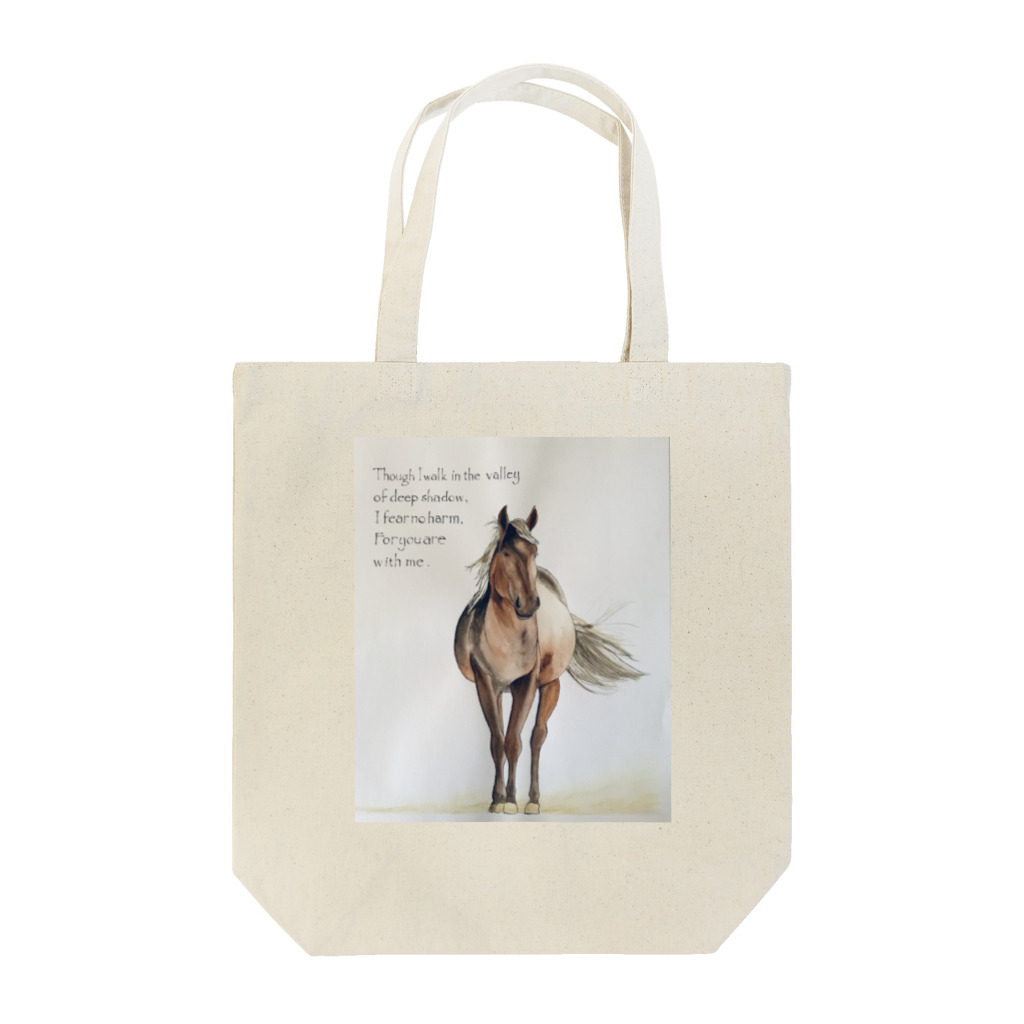 yayokoの水彩画  風に吹かれる馬 Tote Bag