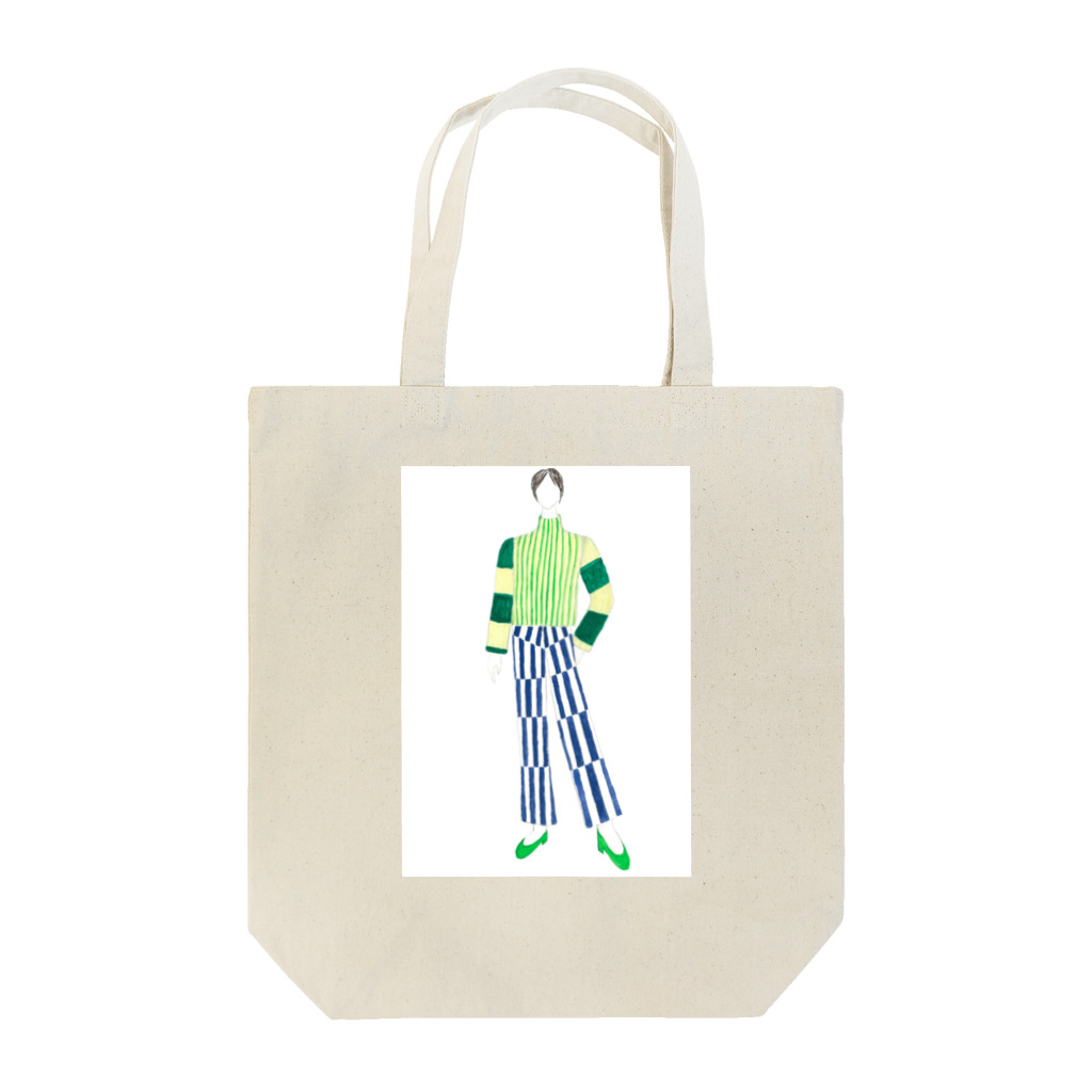 Makoto／真珡のストライプの林 Tote Bag