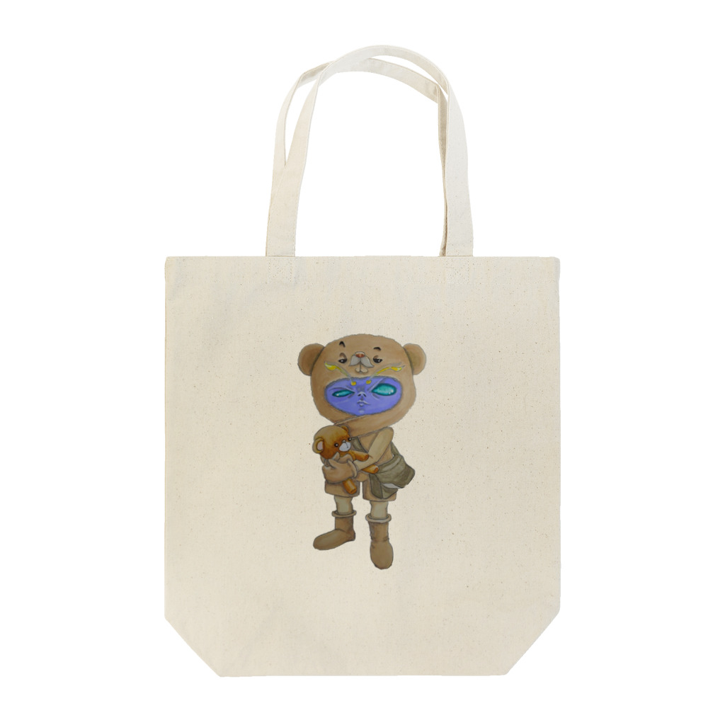 Rico Artのクマさん好きな宇宙人 Tote Bag