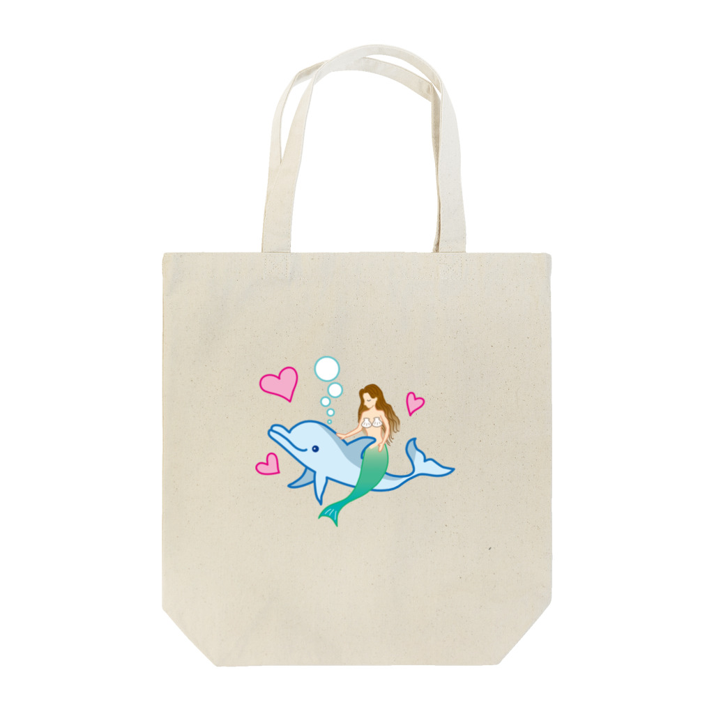 Ayano & Dolphinのイルカに乗るマーメイド♪ Tote Bag