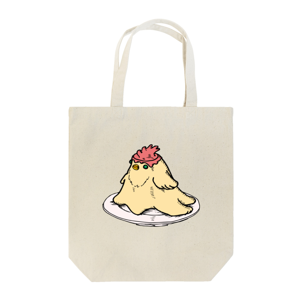 むむむのいきもの研究所の【期間限定】プリン鳥 Tote Bag