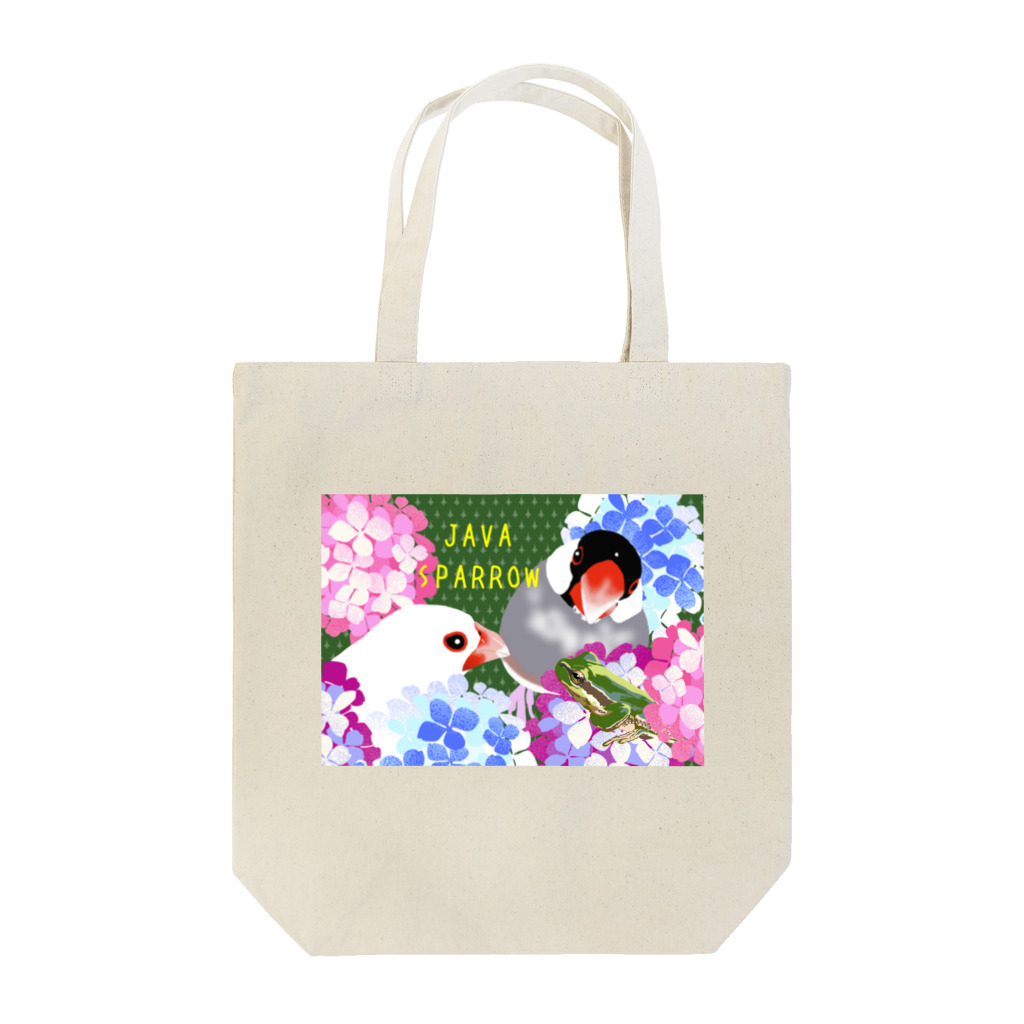 KINAKOLab@SUZURIの文鳥さんとアマガエル Tote Bag