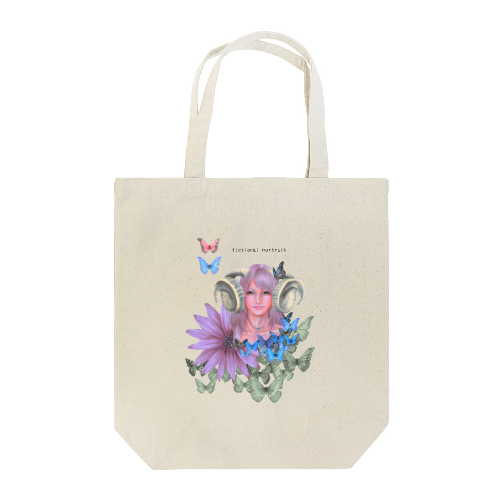 猫乃店のBlue butterfly collage Tote Bag