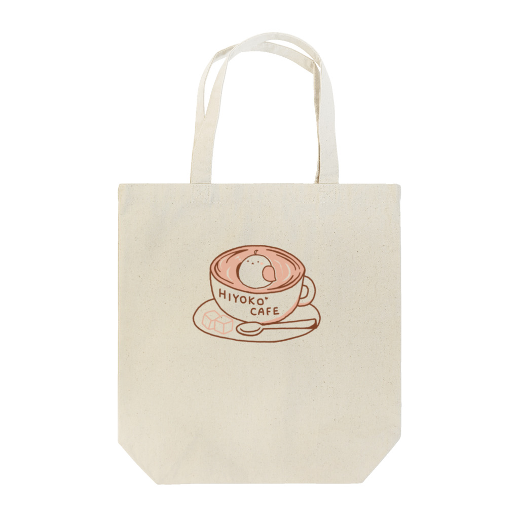 紅い羽の子 -ひよことぴよめろ-のHIYOKO CAFE ラテアート Tote Bag