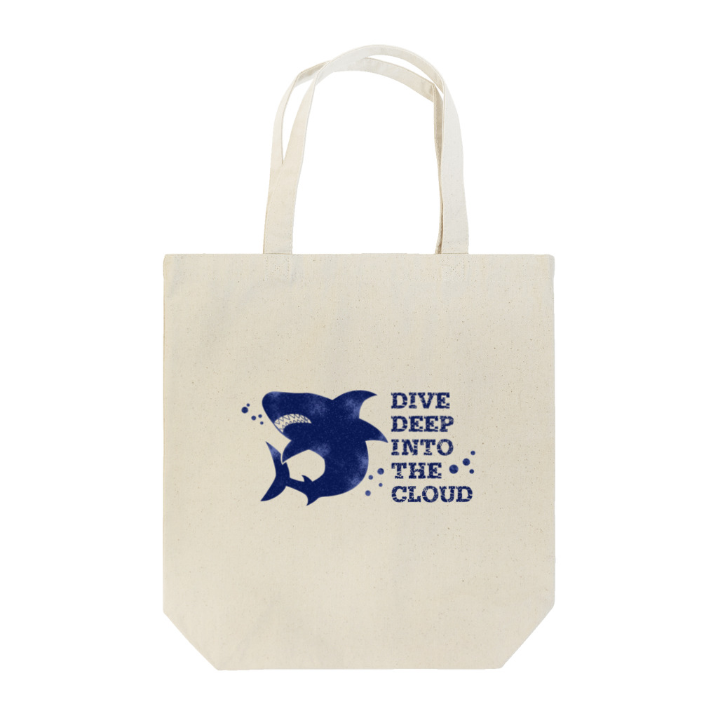 jawsdaysのDIVE DEEP blue Tote Bag