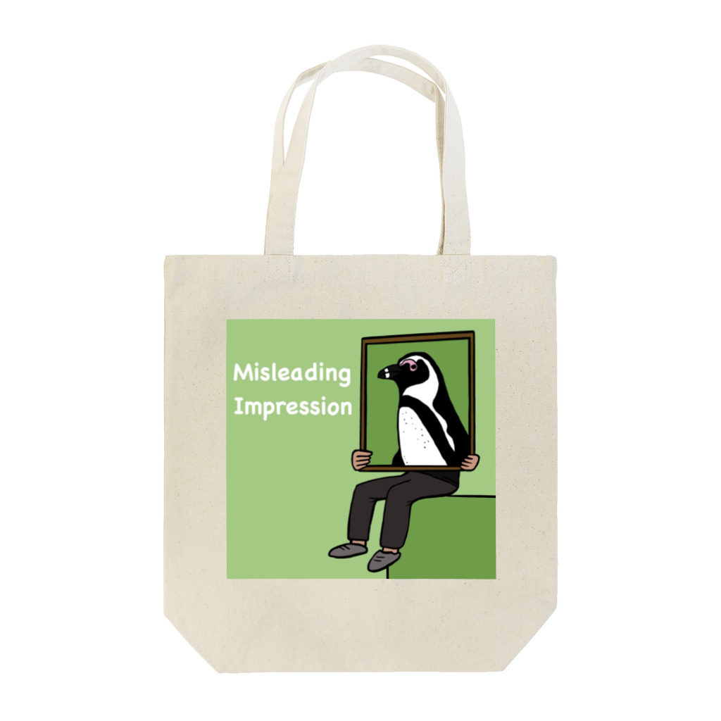Back FlipperのMisleading Impression (penguin) Tote Bag